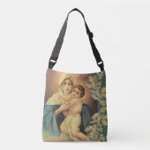 Mam zonder maagd Maria met Baby Jezus Crossbody Tas (Voorkant)