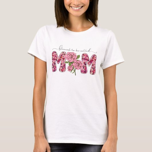Mam zonder Rozen grafische kaart T-shirt (Voorkant)