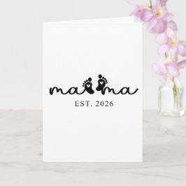 Mama 2026 | Baby Onthulling Wenskaart Kaart