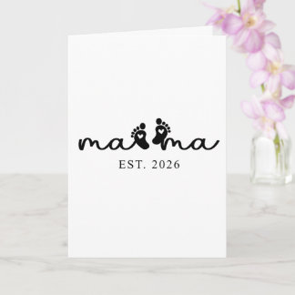 Mama 2026 | Baby Onthulling Wenskaart Kaart