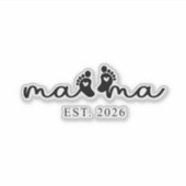 Mama 2026 | Baby Uitkomst Sticker (Voorkant)