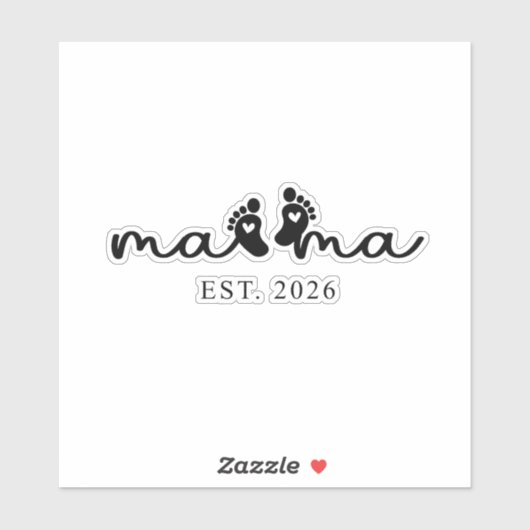 Mama 2026 | Baby Uitkomst Sticker (Vel)