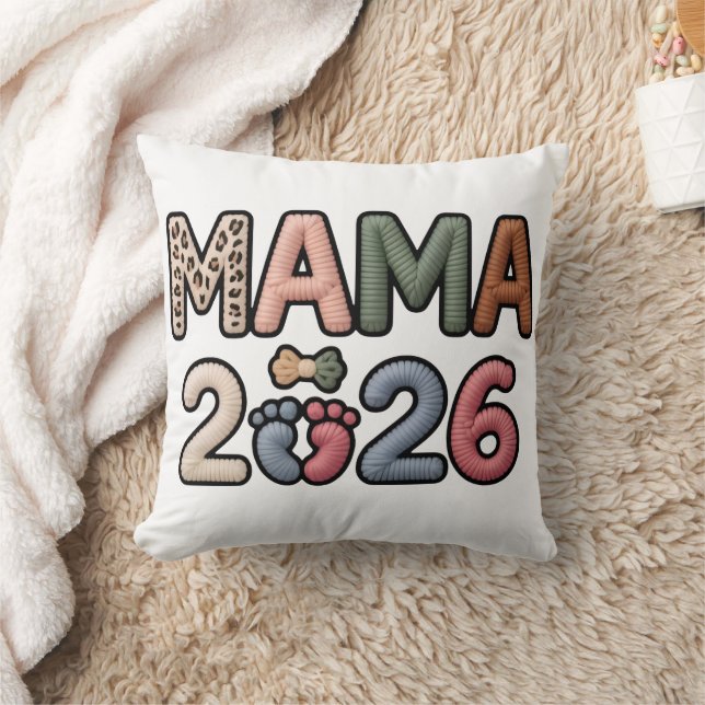 Mama 2026 Nieuwe Moeder Baby Onthulling Gebreide P Kussen (Deken)