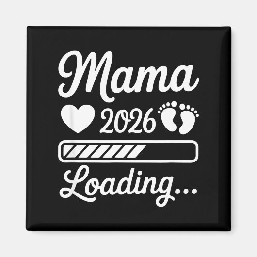 Mama 2026 zwangerschapsaankondiging moederdag magneet (Voorkant)