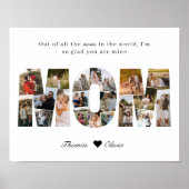 Mama 20 Fotocollage Gift voor Moederdag Poster (Voorkant)