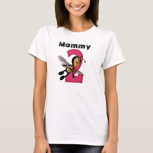 ^Mama 2BEE Vrouwen Moederschap T-shirt (Voorkant)
