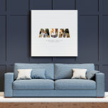 Mama 3 foto modern elegant zwart crème moederdag canvas afdruk<br><div class="desc">Mam 3 foto moderne typografie cadeau. Ideaal voor eigentijdse elegante moederdag,  verjaardagen of kerstcadeaus. Modern zwart-wit ontwerp,  kleur kan worden aangepast aan uw decor en stijl.</div>