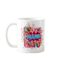 MAMA 3D gebarsten wand ontwerp met levendige bloem