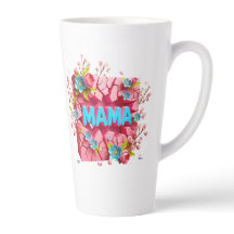 MAMA 3D gebarsten wand ontwerp met levendige bloem