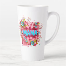 MAMA 3D gebarsten wand ontwerp met levendige bloem