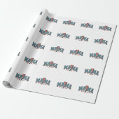 Mama 4 juli patriottische moeder bliksemschicht cadeaupapier (Uitgerold)