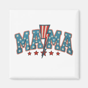 Mama 4 juli patriottische moeder bliksemschicht magneet