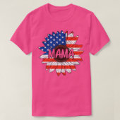 Mama 4 juli USA Sunflower Cute Mama Women Patr T-shirt (Design voorkant)