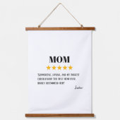 Mama 5 sterren Review | Beste moeder ooit cadeau Hangend Wandkleed (Voorkant)