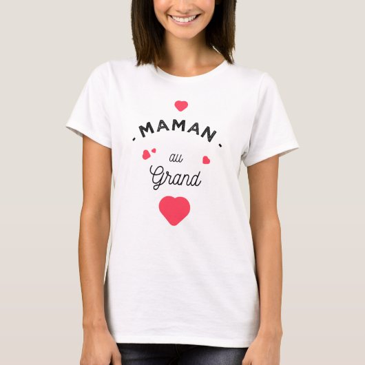 Mama aan het grote hart t-shirt (Voorkant)