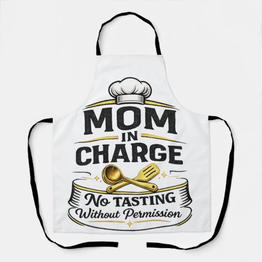 Mama aan het Rood Funny Keuken Baas Cadeau Schort (Voorkant)