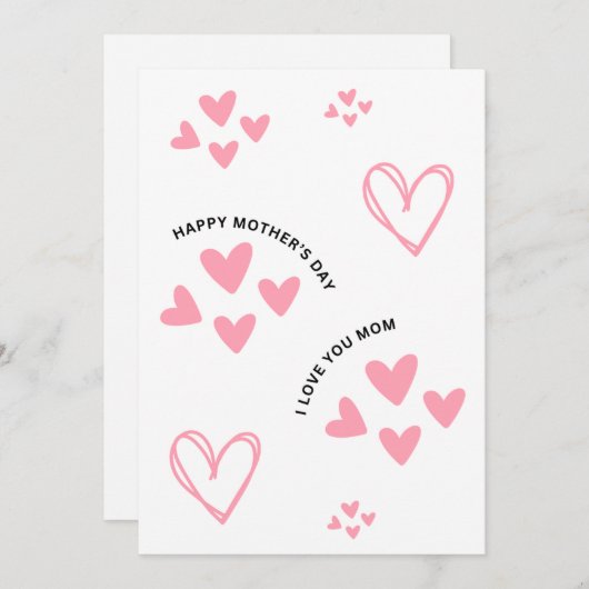 Mama Aandoenlijk Moederdag kaart (Voorkant / Achterkant)