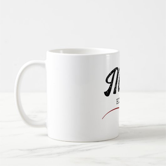 Mama, aangepaste jaartekst, hart  koffiemok (Links)