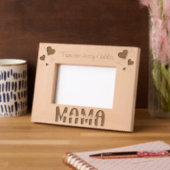 Mama aangepaste naam harten houten gegraveerde lijstjes (Links)