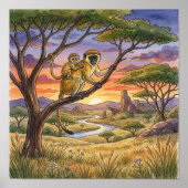 Mama Aap en Baby Nursery Poster (Voorkant)