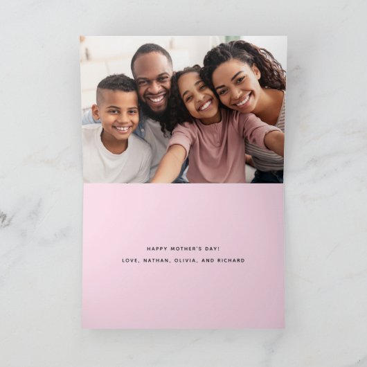 Mama | Afbeeldingsscript en -hart met foto Kaart (Binnen)