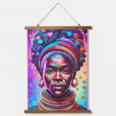 Mama Africa, Black History Month Erfgoed Maanden W Hangend Wandkleed (Voorkant)