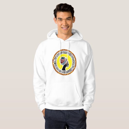 Mama Africa Mannen Basic Hooded Sweatshirt (Voorkant volledig)