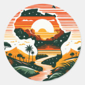 Mama Africa Ronde Sticker (Voorkant)