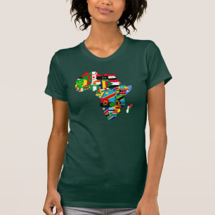 Mama Africa womens vlag kaart Afrikaanse cadeau T-shirt