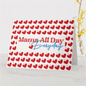 Mama All Day Witte Vouwkaart Kaart (Gele Bloem)