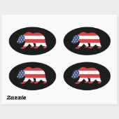 Mama America Ovale Sticker (Vel)