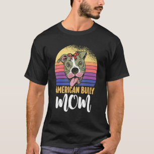 Mama American Bully Mam Messy Bun Moederdag T-shirt
