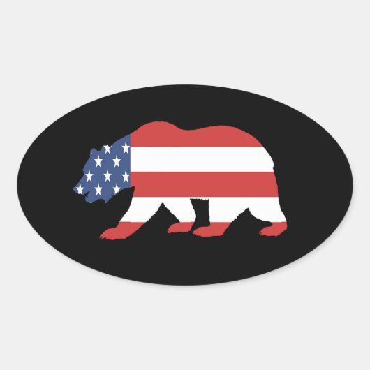Mama Amerika Ovale Sticker (Voorkant)