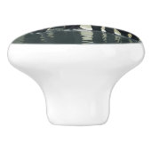 Mama and Baby Elephant in River Keramische Knop (Zijkant)