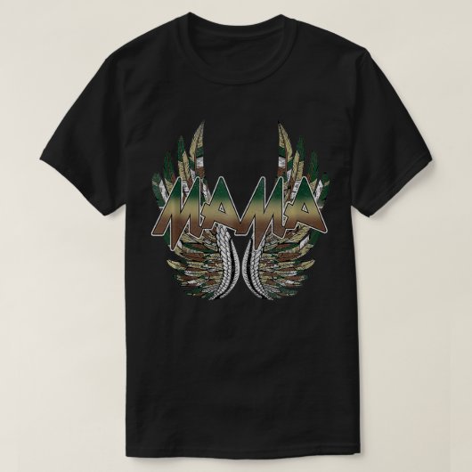 MAMA Angel Wings  Camoue Feather Camo Graph T-shirt (Design voorkant)