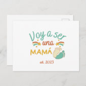 Mamá Anuncio Embarazo Día del Madre Briefkaart (Voorkant / Achterkant)