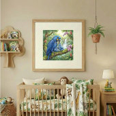 Mama Ara en Kuikens Nursery Poster