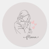 Mama - Aufkleber Ronde Sticker (Voorkant)