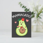 Mama Avocado Cute Moeder and Child Relatie Briefkaart (Staand voorkant)