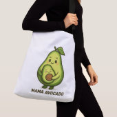 Mama Avocado met Baby – Schattige Cartoon Design Crossbody Tas (Dichtbij)