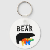 Mama Baby Beer Autism Awareness Sleutelhanger (Voorkant)