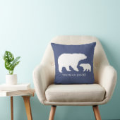 Mama Baby Beer Blauw Kussen (Stoel)