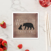 Mama + Baby Beer Hout Baby shower Servet (Insitu)
