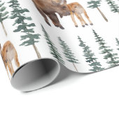 Mama Baby Bison Cadeaupapier (Rol Hoek)