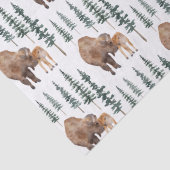 Mama Baby Bison Tissuepapier (Detail)