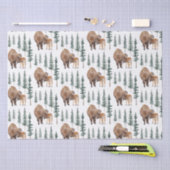 Mama Baby Bison Tissuepapier (Craft)