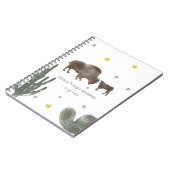 Mama Baby Buffalo Cactus Boy Baby shower Guest Notitieboek (Linkerzijde)