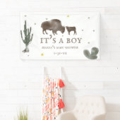 Mama Baby Buffalo Cactus Boy Baby shower Spandoek (Insitu)