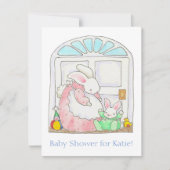 Mama, Baby Bunny en Chick, uitnodiging (Voorkant)