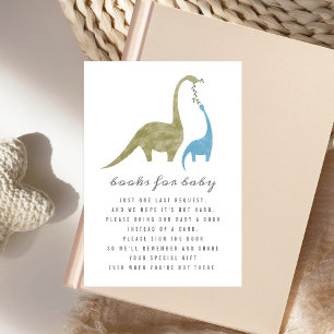 Mama Baby Dinosaur Baby shower Boekaanvraag Kaart